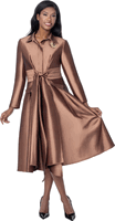 Dresses By Nubiano <br> (Fall 2026) <br> DN101011 <br> <br> Brown <br> 8 10 12 14 16 18 <br> 16w 18w 20w 22w 24w 26w<br><br>1 Piece Dress