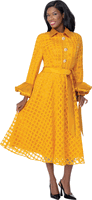 Dresses By Nubiano <br> (Fall 2026) <br> DN101091 <br> <br> Mustard-Gold <br> 8 10 12 14 16 18 <br> 16w 18w 20w 22w 24w 26w<br><br>1 Piece Dress