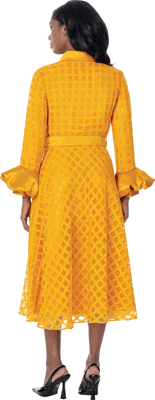 Dresses By Nubiano <br> (Fall 2026) <br> DN101091 <br> <br> Mustard-Gold <br> 8 10 12 14 16 18 <br> 16w 18w 20w 22w 24w 26w<br><br>1 Piece Dress