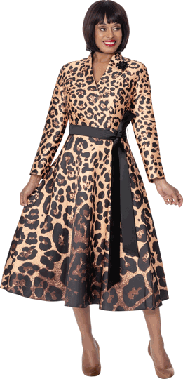 Dresses By Nubiano <br> (Fall 2026) <br> DN101101 <br> <br> Animal <br> 6 8 10 12 14 16 18 <br> 16w 18w 20w 22w 24w 26w<br><br>1 Piece Dress