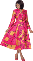 Dresses By Nubiano <br> (Fall 2026) <br> DN101131 <br> <br> Multi-Magenta <br> 8 10 12 14 16 18 <br> 16w 18w 20w 22w 24w 26w<br><br>1 Piece Dress