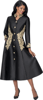 Dresses By Nubiano <br> (Fall 2026) <br> DN101181 <br> <br> Black/Gold <br> 8 10 12 14 16 18 <br> 16w 18w 20w 22w 24w 26w<br><br>1 Piece Dress