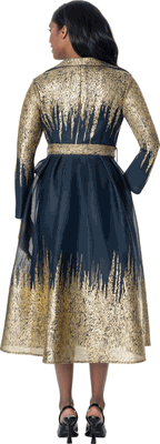 Dresses By Nubiano <br> (Fall 2026) <br> DN101221 <br> <br> Navy/Silver <br> 8 10 12 14 16 18 <br> 16w 18w 20w 22w 24w 26w<br><br>1 Piece Dress