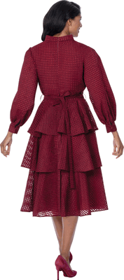 Dresses By Nubiano <br> (Fall 2026) <br> DN101231 <br> <br> Burgundy <br> 8 10 12 14 16 18 <br> 16w 18w 20w 22w 24w 26w<br><br>1 Piece Dress