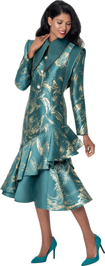 Dresses By Nubiano <br> (Fall 2026) <br> DN101241 <br> <br> Emerald <br> 8 10 12 14 16 18 <br> 16w 18w 20w 22w 24w 26w<br><br>1 Piece Dress