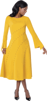 Dresses By Nubiano <br> (Fall 2026) <br> DN101251 <br> <br> Gold <br> 8 10 12 14 16 18 <br> 16w 18w 20w 22w 24w 26w<br><br>1 Piece Dress
