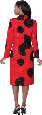 Dresses By Nubiano <br> (Fall 2026) <br> DN101261 <br> <br> Red/Black-Dot <br> 8 10 12 14 16 18 <br> 16w 18w 20w 22w 24w 26w<br><br>1 Piece Dress
