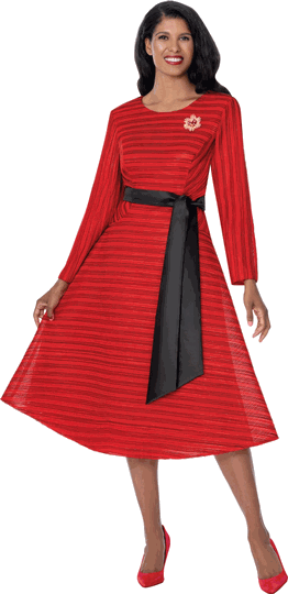 Dresses By Nubiano <br> (Fall 2026) <br> DN101281 <br> <br> Red <br> 8 10 12 14 16 18 <br> 16w 18w 20w 22w 24w 26w<br><br>1 Piece Dress