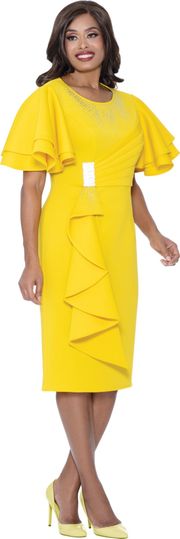 Dresses By Nubiano <br> (SALE) <br> DN100391 <br> <br> Yellow <br> 16 24w<br><br>