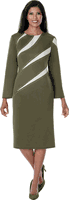 Dresses By Nubiano <br> (Spring 2026) <br> DN100741 <br> <br> Olive/White <br> 8 10 12 14 16 18 <br> 16w 18w 20w 22w 24w 26w<br><br>Scuba