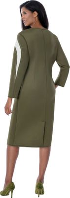 Dresses By Nubiano <br> (Spring 2026) <br> DN100741 <br> <br> Olive/White <br> 8 10 12 14 16 18 <br> 16w 18w 20w 22w 24w 26w<br><br>Scuba