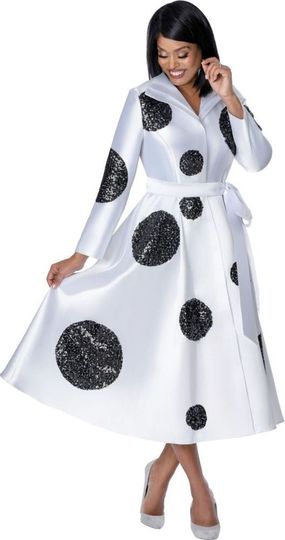Dresses By Nubiano <br> (Spring 2026) <br> DN100761 <br> <br> White/Black <br> 8 10 12 14 16 18 <br> 16w 18w 20w 22w 24w 26w<br><br>Twill