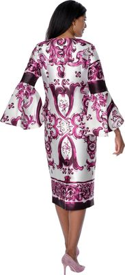 Dresses By Nubiano <br> (Spring 2026) <br> DN100791 <br> <br> Purple/White <br> 8 10 12 14 16 18 <br> 16w 18w 20w 22w 24w 26w<br><br>Twill