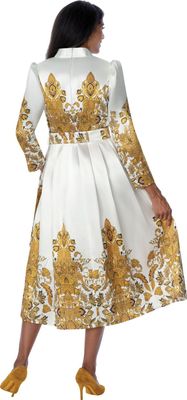 Dresses By Nubiano <br> (Spring 2026) <br> DN100801 <br> <br> White/Gold <br> 8 10 12 14 16 18 <br> 16w 18w 20w 22w 24w 26w<br><br>Twill