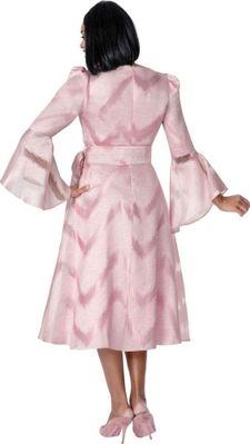 Dresses By Nubiano <br> (Spring 2026) <br> DN100831 <br> <br> Pink <br> 8 10 12 14 16 18 <br> 16w 18w 20w 22w 24w 26w<br><br>Burnout Jacquard