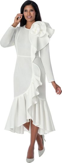 Dresses By Nubiano <br> (Spring 2026) <br> DN100881 <br> <br> White <br> 8 10 12 14 16 18 <br> 16w 18w 20w 22w 24w 26w<br><br>Scuba