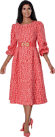 Dresses By Nubiano <br> (Spring 2026) <br> DN100901 <br> <br> Coral <br> 8 10 12 14 16 18 <br> 16w 18w 20w 22w 24w 26w<br><br>Novelty