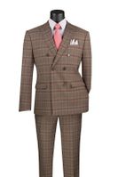 Prestige Couture <br> (Spring 2025) <br> VM-MDW-2 <br> <br> Brown <br> <br><br>MODERN FIT DOUBLE BREASTED COLLECTION Prestige Couture <br> (Spring 2025) <br> VM-MDW-2 <br> <br> Brown <br> <br><br>MODERN FIT DOUBLE BREASTED COLLECTION