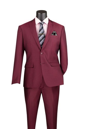 Prestige Couture <br> (Spring 2025) <br> VM-S2RK-7 <br> <br> Burgundy <br> <br><br>SLIM FIT SUIT