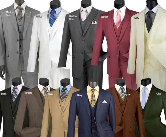 Prestige Couture <br> (Spring 2025) <br> VM-V2TR <br> <br> Medium-Gray  <br>  White  <br>  Heather-Gray  <br>  Maroon  <br>  Ivory  <br>  Black  <br>  Brown  <br>  Khaki  <br> Navy  <br>  Cognac  <br>  Olive <br> <br><br>EXECUTIVE 3 PCS SUIT