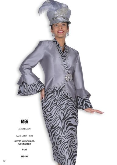 Elite Champagne <br> (Fall & Winter 2025) <br> EC6156 <br> <br> Silver-Grey/Black  <br>   Gold/Black <br> 8 10 12 14 16 18 20 22 24 26<br><br>Jacket/Skirt<br>Twill Satin Print