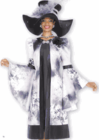 Elite Champagne <br> (Fall & Winter 2025) <br> EC6166-Si <br> <br> Silver-Grey/Black <br> 8 10 12 14 16 18 20 22 24 26<br><br>Long Jacket/Dress<br>Twill Satin Print
