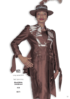 Elite Champagne <br> (Fall & Winter 2025) <br> EC6171-Go <br> <br> Gold/Brown <br> 8 10 12 14 16 18 20 22 24 26<br><br>Long Jacket/Skirt<br>Twill Satin Print