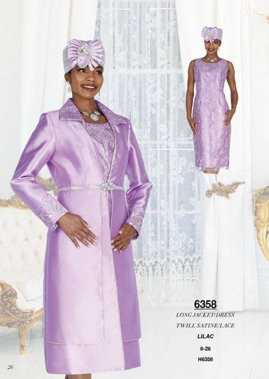 Elite Champagne <br> (Spring/Summer 2026) <br> EC6358 <br> <br> Lilac <br> 8 10 12 14 16 18 20 22 24 26<br><br>Long Jacket/Dress<br>Twill Satine/Lace