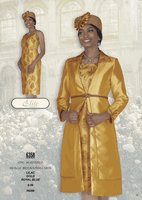 Elite Champagne <br> (Fall/Winter 2026) <br> EC6358 <br> <br> Lilac  <br>  Gold  <br>  Royal-Blue <br> 8 10 12 14 16 <br> 18 20 22 24 26<br><br>Long Jacket/Dress<br>Metallic Brocade/Twill Satin