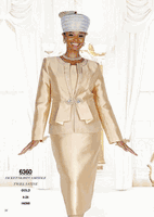 Elite Champagne <br> (Spring/Summer 2026) <br> EC6360 <br> <br> Gold <br> 8 10 12 14 16 18 20 22 24 26<br><br>Jacket/Skirt/Camisole<br>Twill Satine