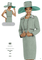 Elite Champagne <br> (Fall & Winter 2025) <br> EC6163 <br> <br> Olive-Green  <br>   Pink <br> 14 16 18 20 22 24 26<br><br>Jacket/Dress<br>Exclusive Knit Fabric