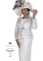 Elite Champagne <br> (Fall & Winter 2025) <br> EC6254 <br> <br> Metallic-Champagne  <br>   Metallic-Pink <br> 8 10 12 14 16 18 20 22 24 26<br><br>Jacket/Skirt/Camisole<br>Metallic Brocade