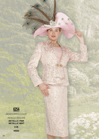 Elite Champagne <br> (Fall/Winter 2026) <br> EC6254 <br> <br> Metallic-Pink  <br>  Metallic-Mint <br> 8 10 12 14 16 <br> 18 20 22 24 26<br><br>Jacket/Camisole/Skirt<br>Metallic Brocade