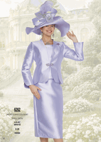 Elite Champagne <br> (Fall/Winter 2026) <br> EC6262 <br> <br> Lilac  <br>  White <br> 8 10 12 14 16 <br> 18 20 22 24 26<br><br>Jacket/Camisole/Skirt<br>Twill Satin