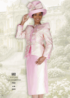 Elite Champagne <br> (Fall/Winter 2026) <br> EC6451 <br> <br> Pink <br> 8 10 12 14 16 <br> 18 20 22 24 26<br><br>Jacket/Skirt<br>Twill Satin/Brocade
