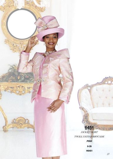 Elite Champagne <br> (Spring/Summer 2026) <br> EC6451 <br> <br> Pink <br> 8 10 12 14 16 18 20 22 24 26<br><br>Jacket/Skirt<br>Twill Satine/Brocade