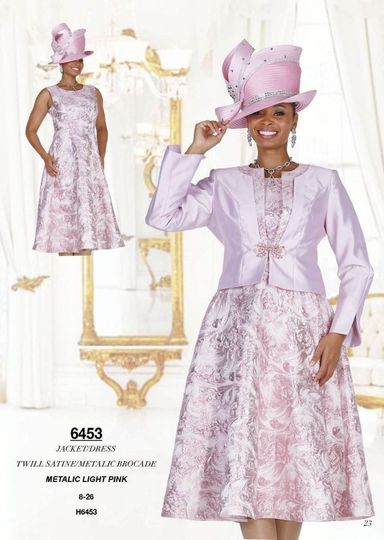 Elite Champagne <br> (Spring/Summer 2026) <br> EC6453 <br> <br> Metallic-Light-Pink <br> 8 10 12 14 16 18 20 22 24 26<br><br>Jacket/Dress<br>Twill Satine/Metallic Brocade