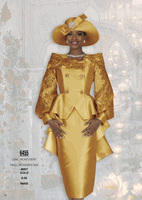 Elite Champagne <br> (Fall/Winter 2026) <br> EC6455 <br> <br> Mint  <br>  Gold <br> 8 10 12 14 16 <br> 18 20 22 24 26<br><br>Long Jacket/Skirt<br>Twill Satin/Brocade