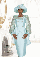 Elite Champagne <br> (Spring/Summer 2026) <br> EC6455 <br> <br> Mint  <br>  Gold <br> 8 10 12 14 16 18 20 22 24 26<br><br>Long Jacket/Skirt<br>Twill Satine/Brocade