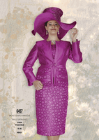 Elite Champagne <br> (Fall/Winter 2026) <br> EC6457 <br> <br> Pink  <br>  Fuchsia <br> 8 10 12 14 16 <br> 18 20 22 24 26<br><br>Jacket/Skirt/Camisole<br>Twill Satin/Lace