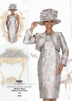 Elite Champagne <br> (Spring/Summer 2026) <br> EC6464 <br> <br> Metallic-Gold  <br>  Metallic-Light-Blue <br> 8 10 12 14 16 18 20 22 24 26<br><br>Jacket/Dress<br>Exclusive Metallic Brocade