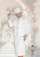 Elite Champagne <br> (Fall/Winter 2026) <br> EC6466 <br> <br> White  <br>  Black <br> 8 10 12 14 16 <br> 18 20 22 24 26<br><br>Jacket/Skirt/Camisole<br>Novelty Brocade