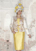 Elite Champagne <br> (Fall/Winter 2026) <br> EC6467 <br> <br> Gold  <br>  Lilac <br> 8 10 12 14 16 <br> 18 20 22 24 26<br><br>Jacket/Skirt/Camisole<br>Twill Satin/Brocade