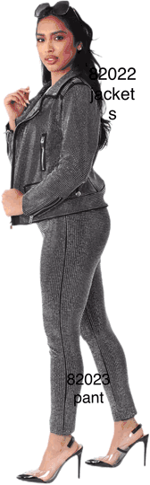 ForHer <br> (2025) <br> FH82023 <br> <br> Black <br> S M L XL<BR><BR>Suede Diamond Embellished Pants
