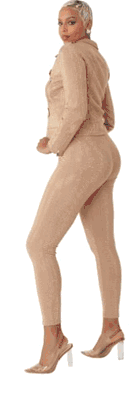 ForHer <br> (2025) <br> FH82023 <br> <br> Nude <br> XL 1x 2x<BR><BR>Suede Diamond Embellished Pants ForHer <br> (2025) <br> FH82023 <br> <br> Nude <br> XL 1x 2x<BR><BR>Suede Diamond Embellished Pants