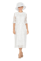 Giovanna <br> (2026) <br> GVD1630-Of <br> <br> Off-White <br> 8 10 12 14 16 18<br>14w 16w 18w 20w 22w 24w 26w<br><br>Heirloom Elegance Lace Midi Dress