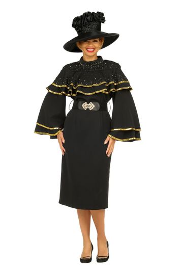 Giovanna <br> (2025) <br> GVD7215 <br> <br> Black <br> 10 12 14 16 18 <br> 16w 18w 20w 22w 24w<br><br>Mock Neck Shift Dress w/ Sequins and Beads Decor