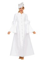 Giovanna <br> (2025) <br> GVDP2443 <br> <br> Snow-White <br> S M L XL 1x 2x 3x<br><br>1pc Silky Twill Button Down Robe