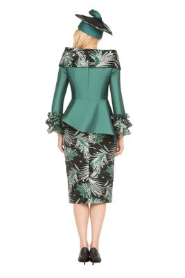 Giovanna <br> (2025) <br> GVG1312 <br> <br> Green <br> 8 10 12 14 16 18 <br> 16w 18w 20w 22w 24w<br><br>2pc Silky Twill&Jacquard Combo Skirt Suit Giovanna <br> (2025) <br> GVG1312 <br> <br> Green <br> 8 10 12 14 16 18 <br> 16w 18w 20w 22w 24w<br><br>2pc Silky Twill&Jacquard Combo Skirt Suit