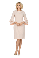 Giovanna <br> (2026) <br> GVD1518 <br> <br> Pink <br> 12 14 16 18<br><br>Draped Collar Bell Sleeve Shift Dress